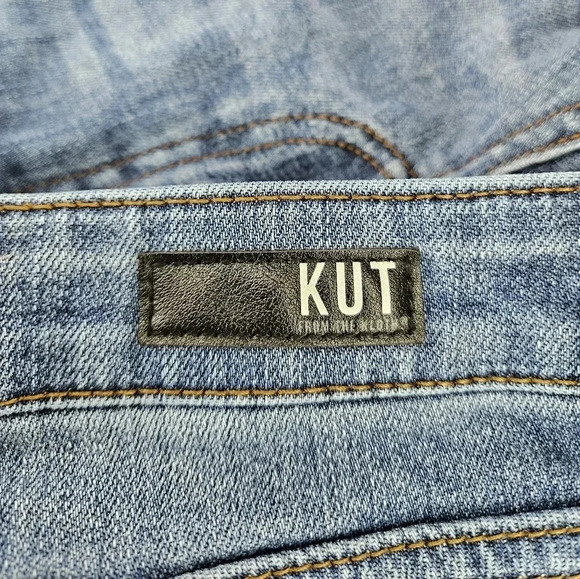 Kut from the kloth Catherine boyfriend short mid rise rolled cuff with fray trim - Picture 4 of 6